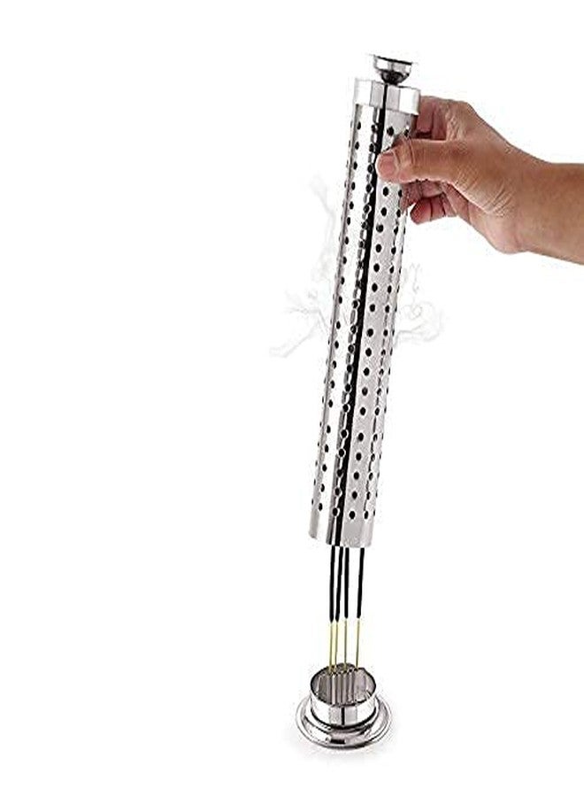 Prokart Stainless Steel Agarbatti Stand | Incense Stick Stand Holder with Ash Catcher for Home, Office & Temple Material: Stainless Steel, 1 - Image 3